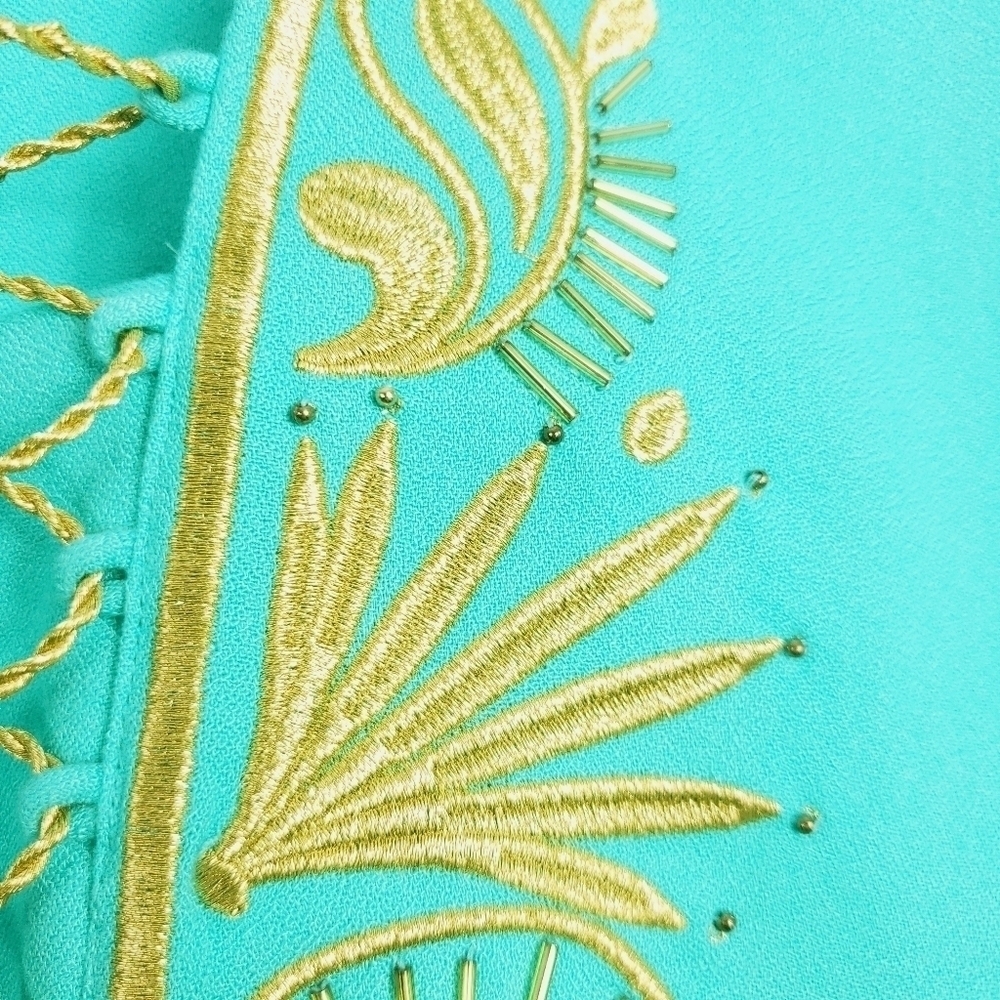 Lilly Pulitzer Chai Caftan sea side aqua sz s/m - Picture 7 of 11